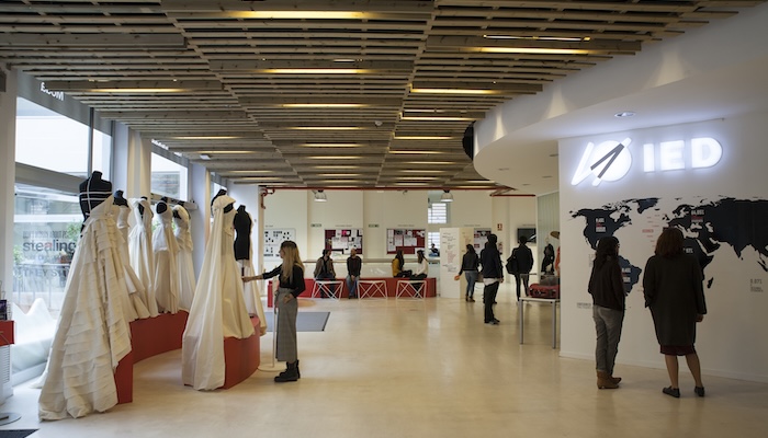 IED welcome hall with fashion display