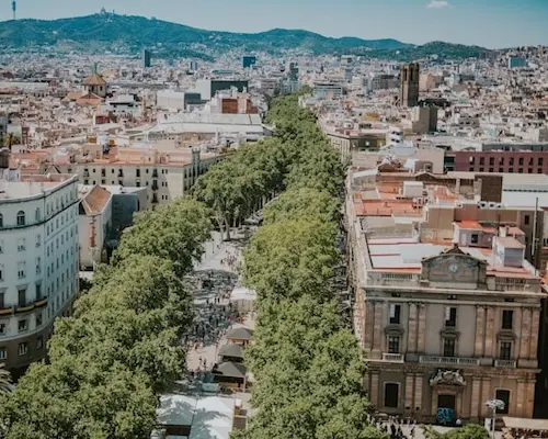 View of city of Barcelona