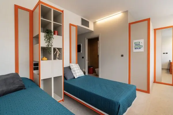 Student residence shared bedroom